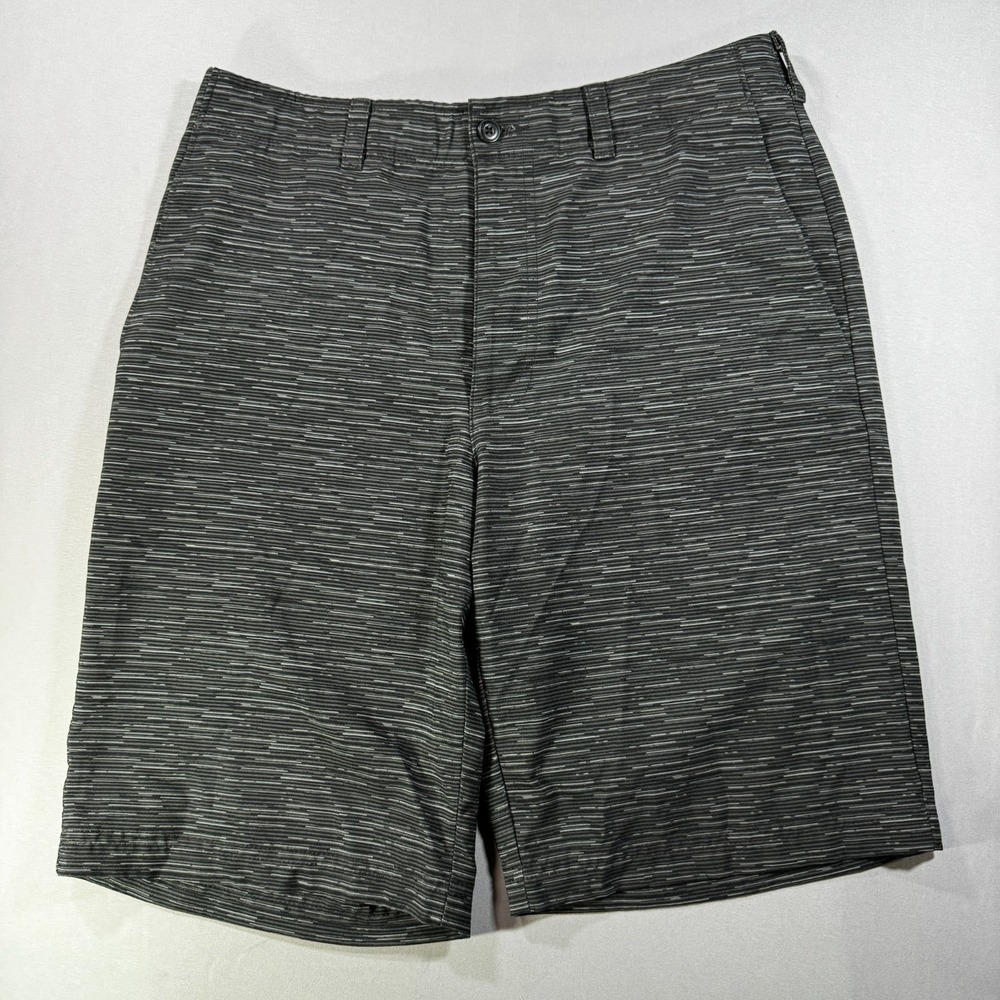 Ben Hogan Mens Golf Shorts Size 30 Black Grey Space Dye Performance Stretch Flat